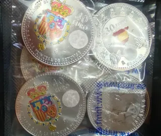 Moneda plata 30 euros covid