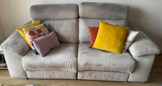 Sofá de 2 plazas largo 220 cm asiento de 0,75 cm