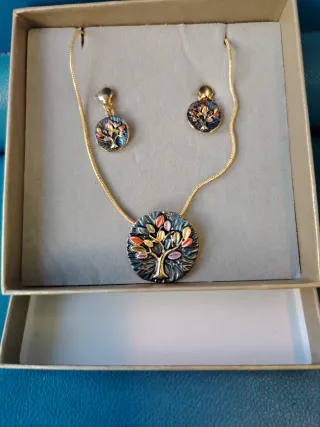 Set Collana e Orecchini Albero della Vita