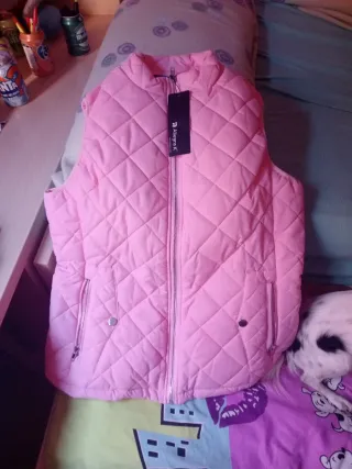 Chaleco acolchado verde mujer