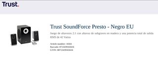 Altavoces Trust 2.1 Bluetooth Negro
