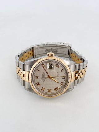 Rolex Datejust Ivory Pyramide 36mm Acero-Oro