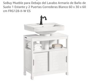 Mueble Baño SoBuy Blanco 60x30x60cm