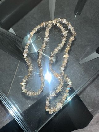 Collar y pulsera con colgante de hoja