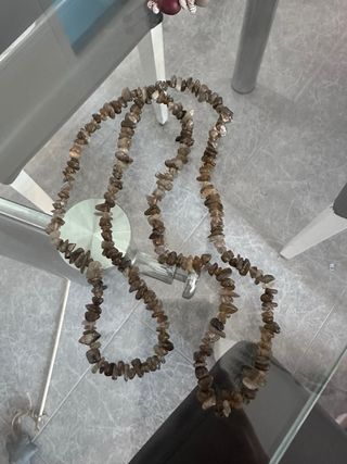 Collar y pulsera con colgante de hoja