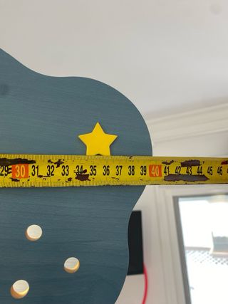 Lámpara infantil nube luna estrella madera