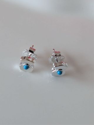 Pendientes plata con turquesa