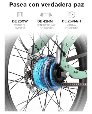 Bicicleta Eléctrica Engwe P20 con 2 baterías 365km