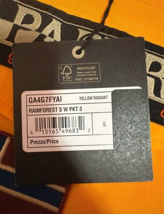 Giacca a vento Napapijri gialla