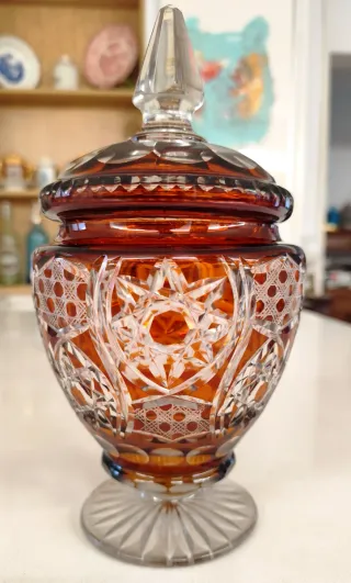 Caramelera antigua cristal Bohemia