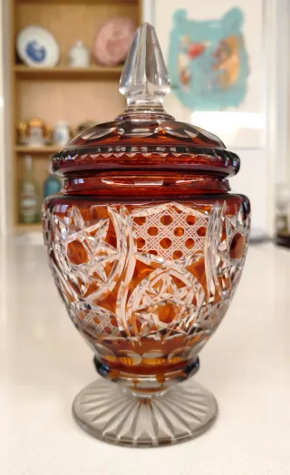 Caramelera antigua cristal Bohemia