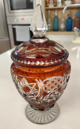 Caramelera antigua cristal Bohemia