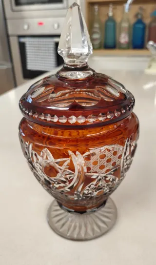 Caramelera antigua cristal Bohemia