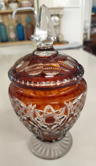 Caramelera antigua cristal Bohemia