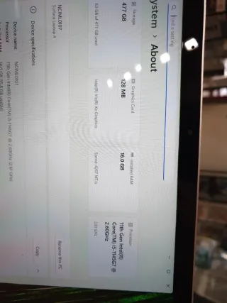 Microsoft Surface Laptop 4 i5-11gen Gris