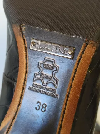 Massimo Dutti zapatos tacón piel negros talla 38
