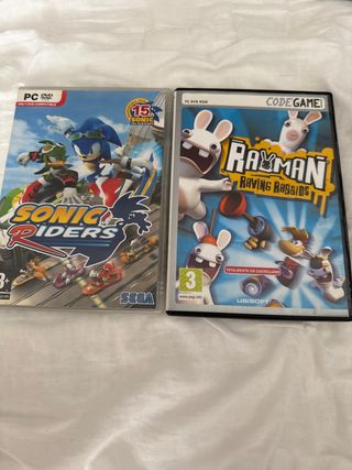 Juegos PC Sonic Riders y Rayman Raving Rabbids