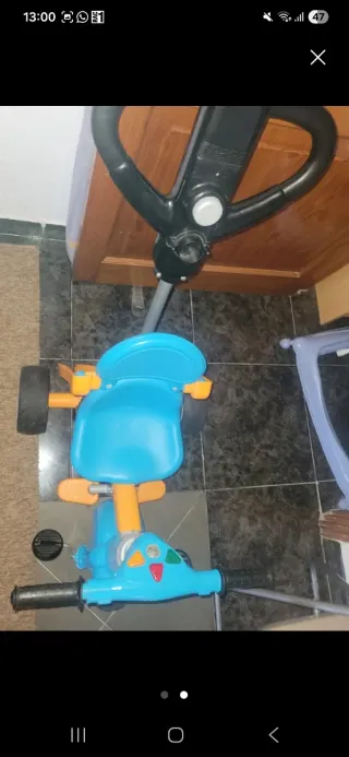 Triciclo/Bici Niño Azul y Naranja