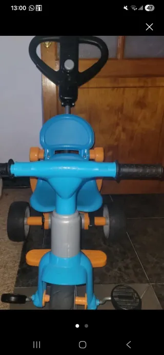 Triciclo/Bici Niño Azul y Naranja