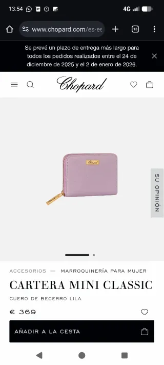 Cartera Chopard Rosa Nueva