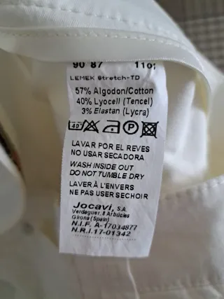 Pantalón blanco Jocavi Talla 44