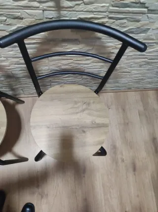 2 Sillas Metal y Madera