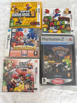 Juegos Nintendo 3DS y PS2: Mario, Sonic, Smash Bro