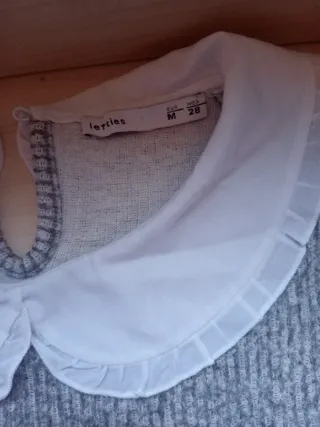 Jersey mujer cuello Peter Pan gris