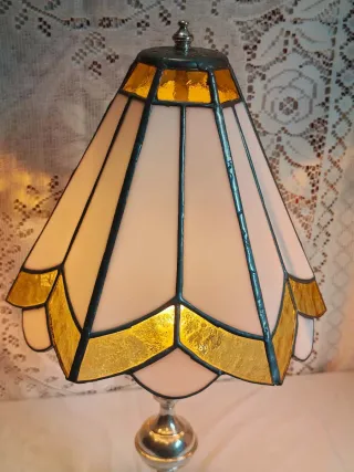 Abat-jour Tiffany base argento 800