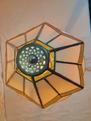 Abat-jour Tiffany base argento 800