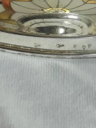 Abat-jour Tiffany base argento 800