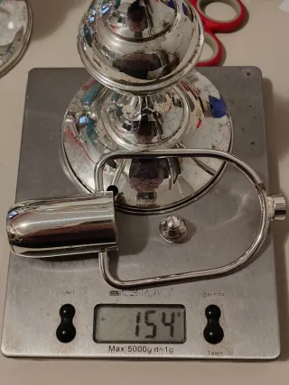 Abat-jour Tiffany base argento 800