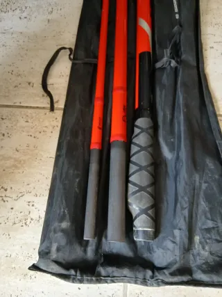 Caña de pescar tubertini con carrete okuma