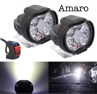 2 Farois/Luzes Led Auxiliares Com Interruptor para