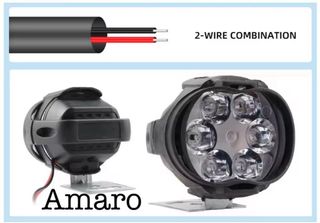 2 Farois/Luzes Led Auxiliares Com Interruptor para