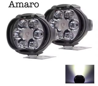 2 Farois/Luzes Led Auxiliares Com Interruptor para