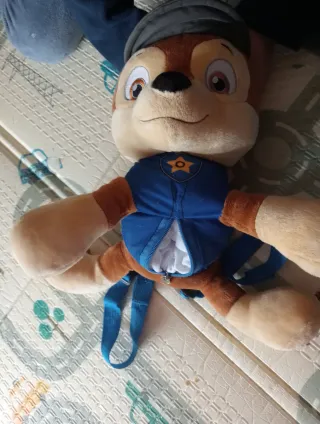 Peluche-mochila Chase Patrulla Canina