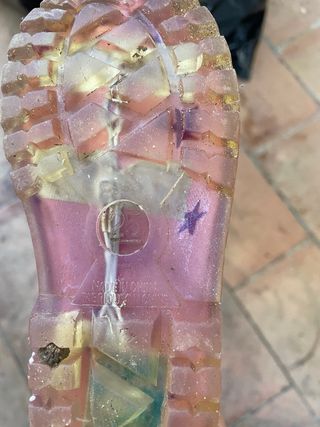 Botas de agua rosas con estrellas talla 25