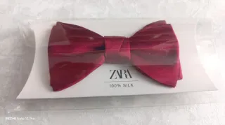 Pajarita Zara Granate 100% Seda