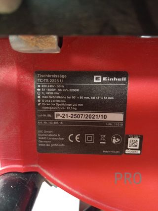 Einhell Sierra de mesa circular TC-TS 2225