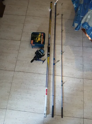 Caña de pescar Kali Kunnan carbono con carrete Lee