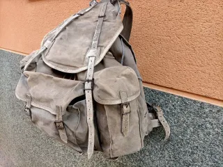 Dos Mochilas Alpinismo Vintage Beige/Gris
