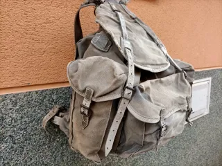 Dos Mochilas Alpinismo Vintage Beige/Gris