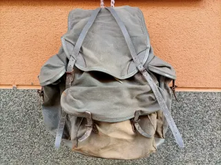 Dos Mochilas Alpinismo Vintage Beige/Gris