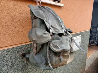 Dos Mochilas Alpinismo Vintage Beige/Gris
