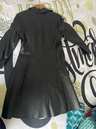 Vestido polipiel Mango negro