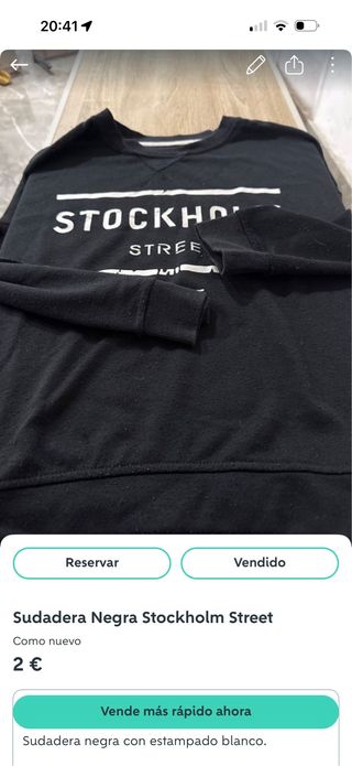 Sudadera Stockholm Street Negra