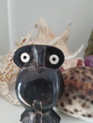 Pack 2 Búhos cuerno de Ebano negro