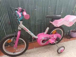 Bicicleta infantil niña rosa decathlon.