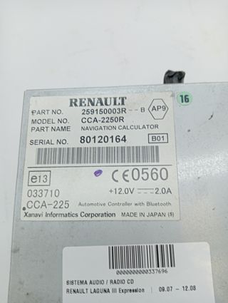 SISTEMA AUDIO / RADIO CD RENAULT LAGUNA III (2)